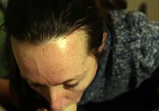 Her mouth overflows with hot cum