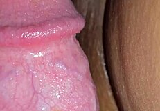 Sexy Latina Wife Close Up with Wet Pussy Lips Ripped Open