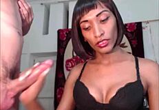 Why Is This Ebony Tranny So Good at Deepthroating?