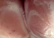 Horny British slut toys herself in shower fun