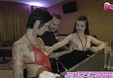 German Mom And Daughter Bang In Disco Threesome