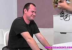 Femaleagent's Bad Santa Enjoys a Kinky Casting Foot Job Session