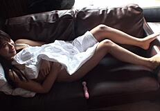 Cute Japanese Mature Masturbates with Intense Squirting