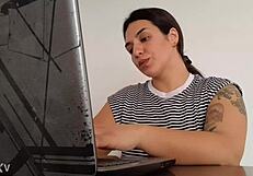 carla lets out farts while working on her fantasy project