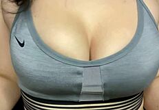 hey, check this out... how wild is this ass teasing in yoga pants with rope bondage squirting?