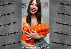 Hotkinkyjo Rocks Green Stockings for Deep Anal Dildo and Fisting Gape