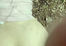 Hey, stop hiking already... just cum inside me right here in this public park! It's wild!
