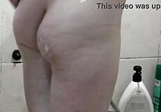 OMG! Pervert Husband Watches Cute Girl Shower While Masturbating in Public!