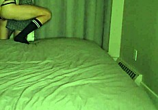 just a young silly girl fooling around in the bedroom.