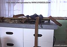 Dude, wanna see me anal fuck this tied-up busty MILF?