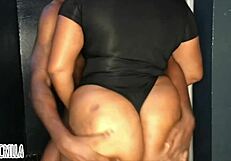 Tasty big ass babe pounded by huge cock