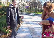Elena De La Vega Hunts a Strong Stallion on the Street