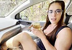 drinking liters of urine in public all day. we got caught during high-risk anal creampie