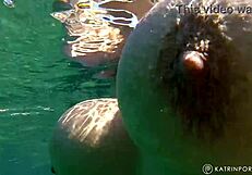 Bbw flaunts hairy bush and big ass on public beach