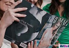 Three Lesbian Teachers Use Strapon for Anal and DP in Classroom