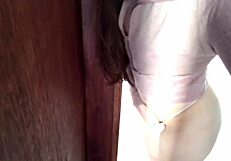 full video of a cute Latina with a big backside in action