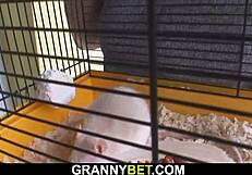 hey there, watch my old mature neighbor gulp down my big cock like a pro in real life