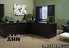 Why does Jenna Presley with Jessica Jaymes turn office work into hardcore big tits action? Brazzers style!
