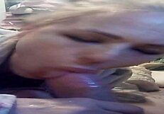 Wow, Watch Her Deepthroat and Gag on That Huge Cock!