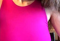 Ever seen a stepmother sucking her big milky tits like this?