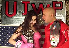 Juggy wrestler in sexy match—lose and fuck or win $500?