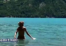 Naomi Gets a Sticky Cumshot on the Beach After Wild Action