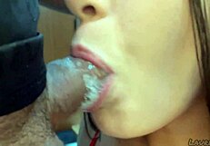 Wanna see a wet blowjob with cum flooding my mouth?
