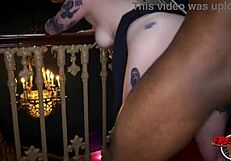Watch this British slut get wrecked by three massive BBCs