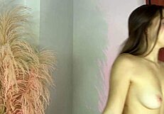My stepdaughter drives me wild with an oiled striptease and an incredible blowjob.