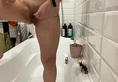 Trimmed My Hairy Pussy in 4K While Sneaking at Home