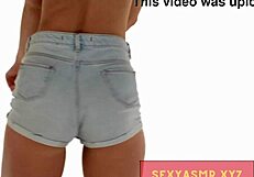 sexy tight jean shorts, omg my ass shakin asmr...
