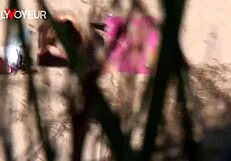 Beach voyeur catches nude photoshoot turning hardcore
