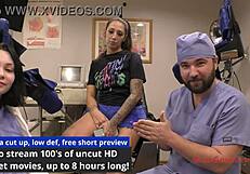 Stefania Mafra's Yearly Physical With Nurse Spreading Close Up
