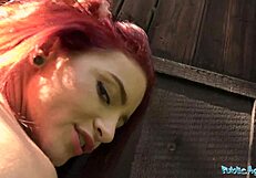 damn, i fucked hot redhead lola fae in public