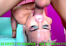 Upside Down Dirty Facefuck with Latina, Spitting on Small Tits in Hard Action. Ruthless Cock Slams Her Submissive Body.
