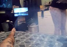 Wifey and me getting wild in chill mode at home.