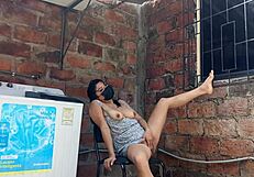 Hey, see my slutty neighbor flashing pussy under dress?