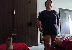 Curvy Latina roommate wants her ass filled
