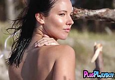 Hey, see Joelina showing off her natural body on the beach. What a sexy teen vibe!
