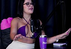 I feel so wild with anal sex and squirting alone with my vibrator, Milena Moreau in sheer red!