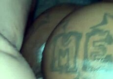 Intriguing Ebony babe begs for creampie during intense doggystyle pounding