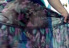 Look at This Hairy Mature in a See-Through Dress