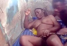 Fucking a Black Girl with Massive Natural Breasts