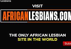 Amateur Ebony Lesbian Couple Straps On for Hard Action