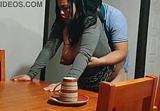 Stepmother Gets Fucked While Bringing Breakfast in Hot Roleplay