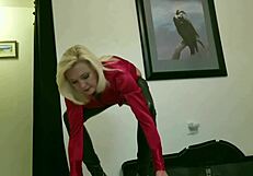 She's furious and unstoppable on her way. Don't cross this blonde housewife today!