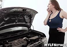 Alex Gets Her Wet Cunt Pounded by Neighbor After Car Trouble.