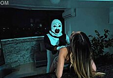 Terrifier Bangs Natalia Alvarado in Tight Halloween Costume for Wet Action!
