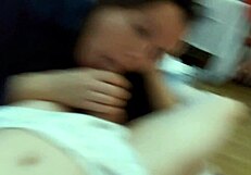 College babe in stockings rides nerdy classmate hard