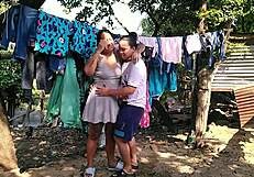 Amateur colombian milf gets hard cowgirl fucking outdoors to calm her heat with pussy licking and riding